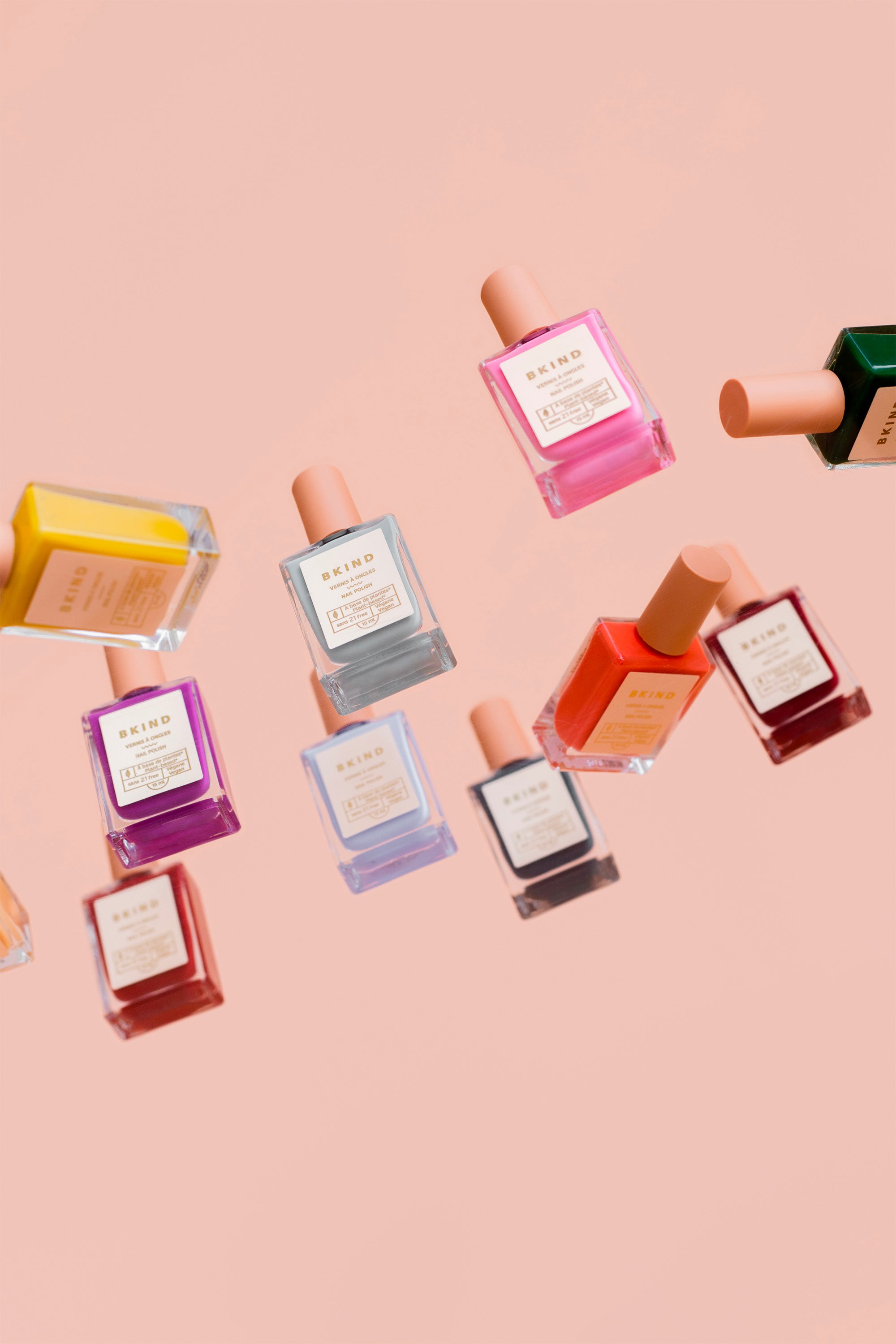 non toxic vegan 10 FREE nail polish BKIND montreal