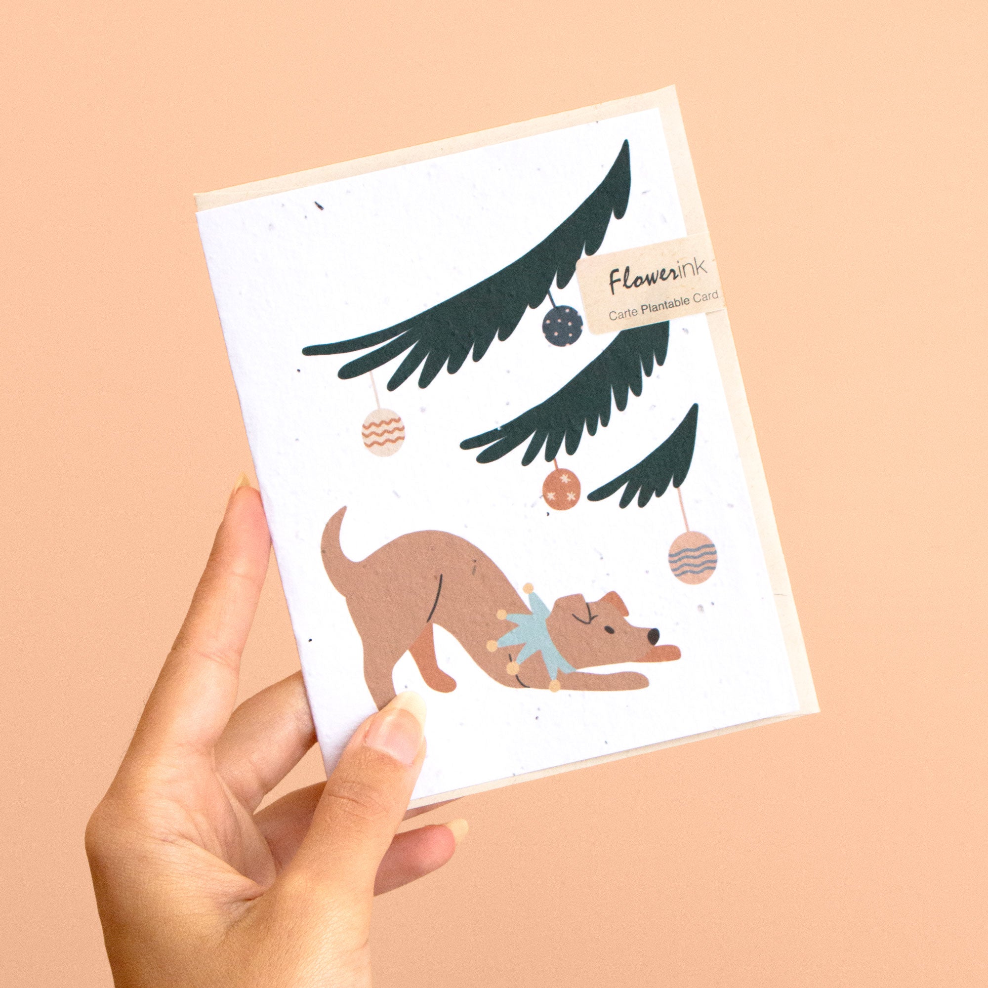 Carte des Fêtes plantable - Luna sous le sapin