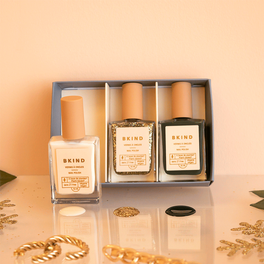 Festives nail polish collection holiday bkind vegan plant-based 21-free