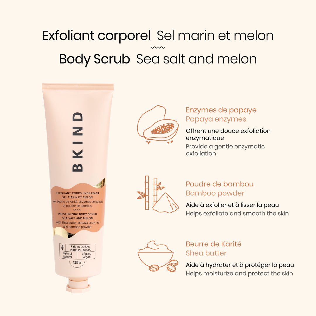 Moisturizing Body Scrub - Sea salt and melon