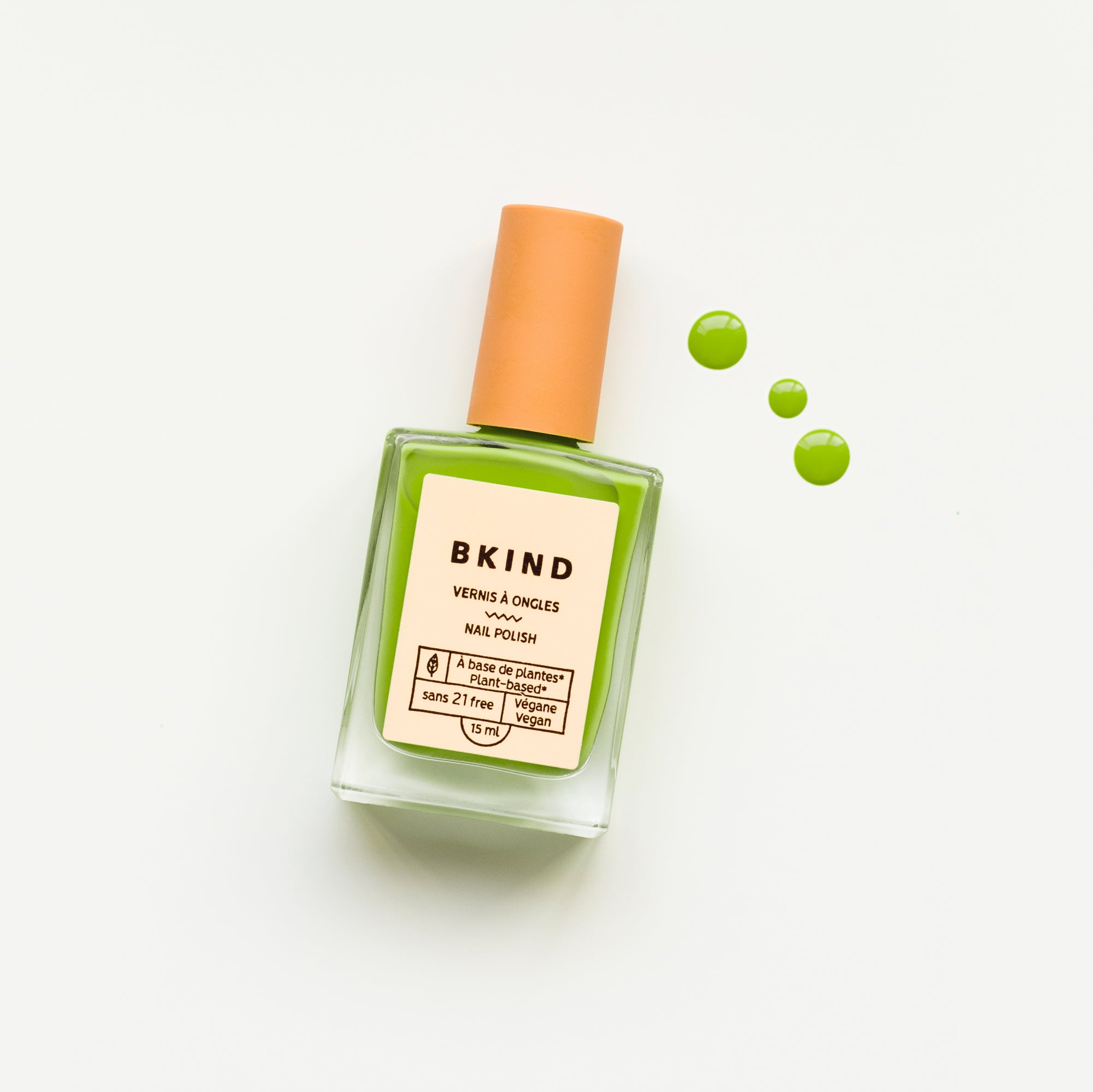Haricot magique BKIND nail polish vegan 21-free 77% plant-based