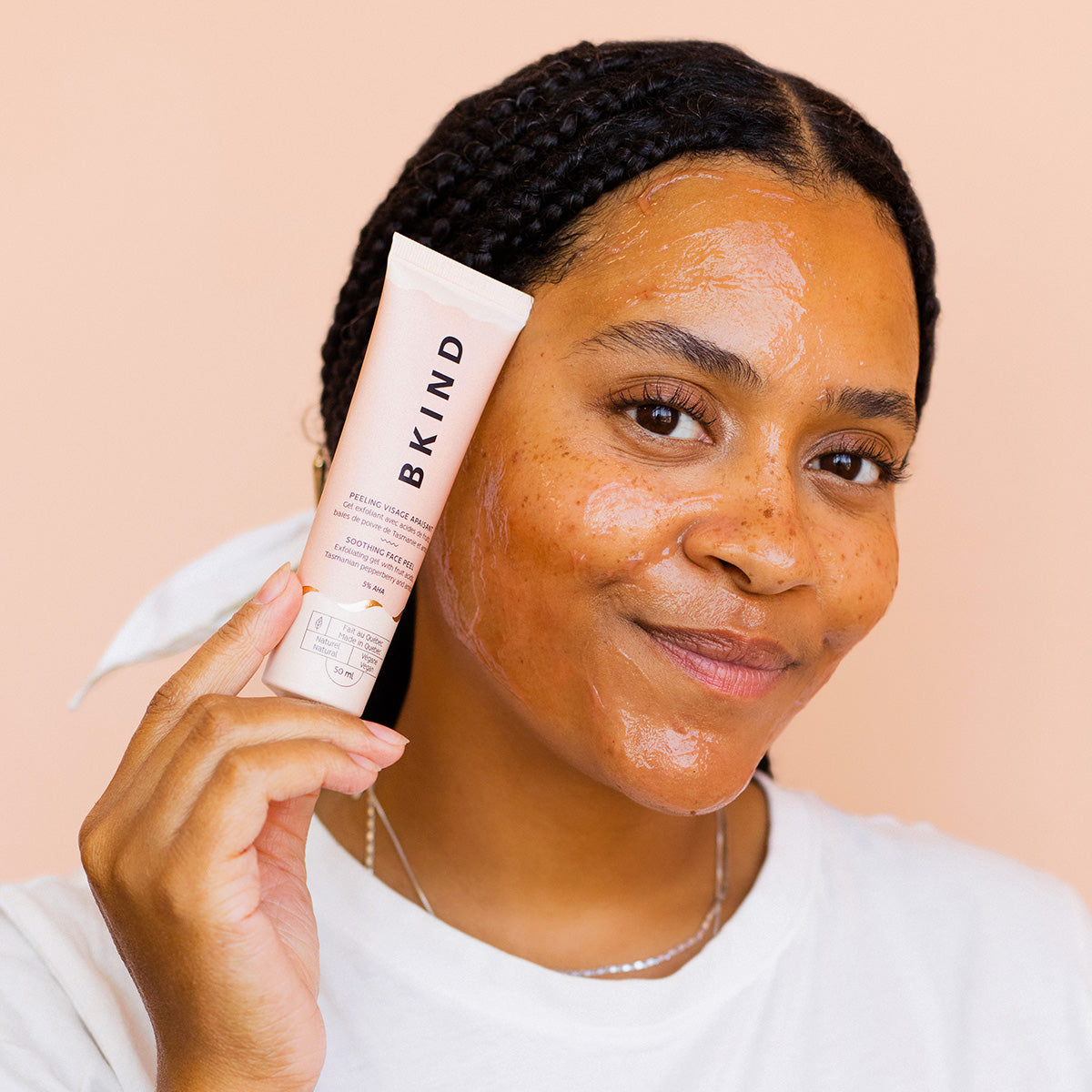 Masque visage exfoliant apaisant avec AHA