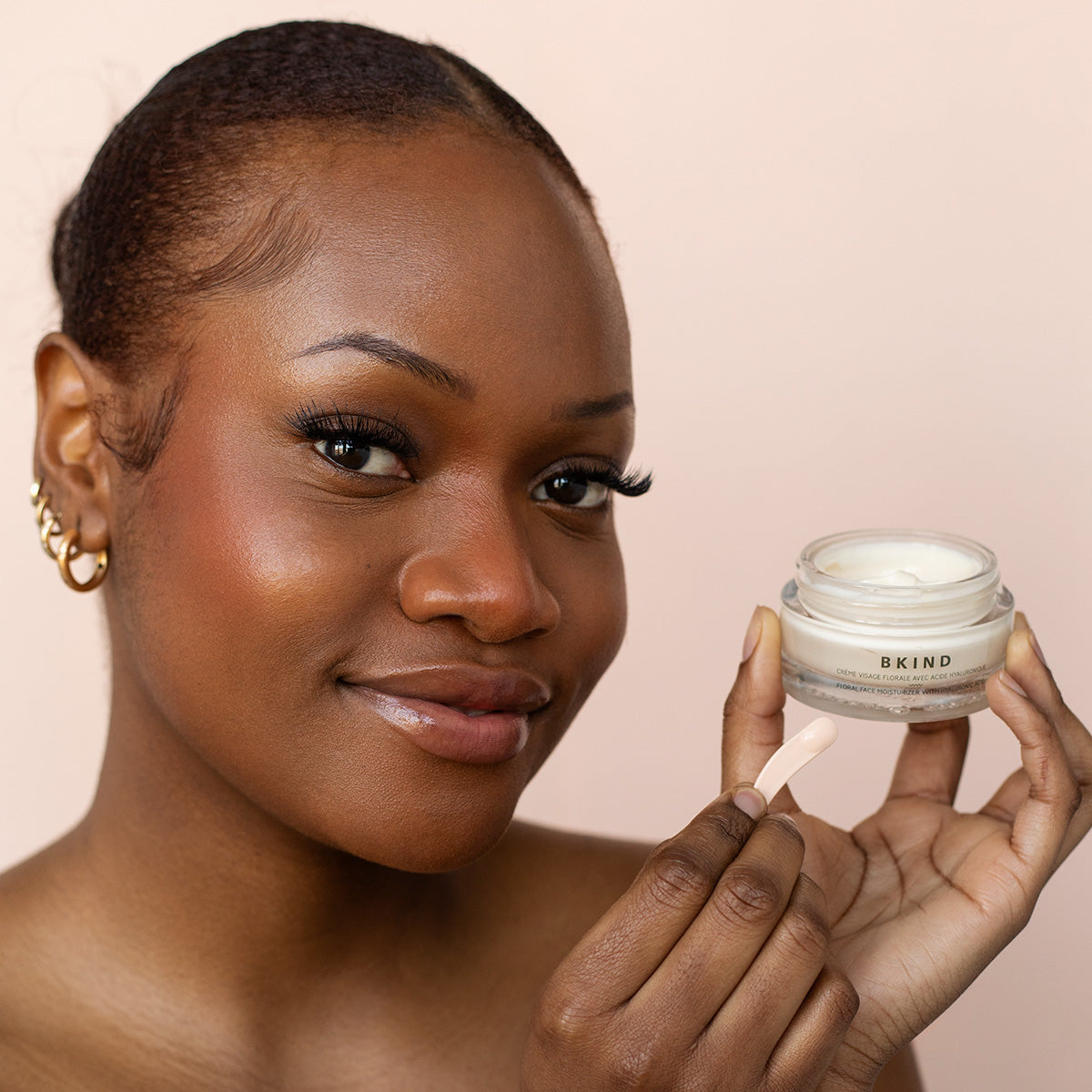 Crème florale avec spatule BKIND Floral face moisturizer with spatula