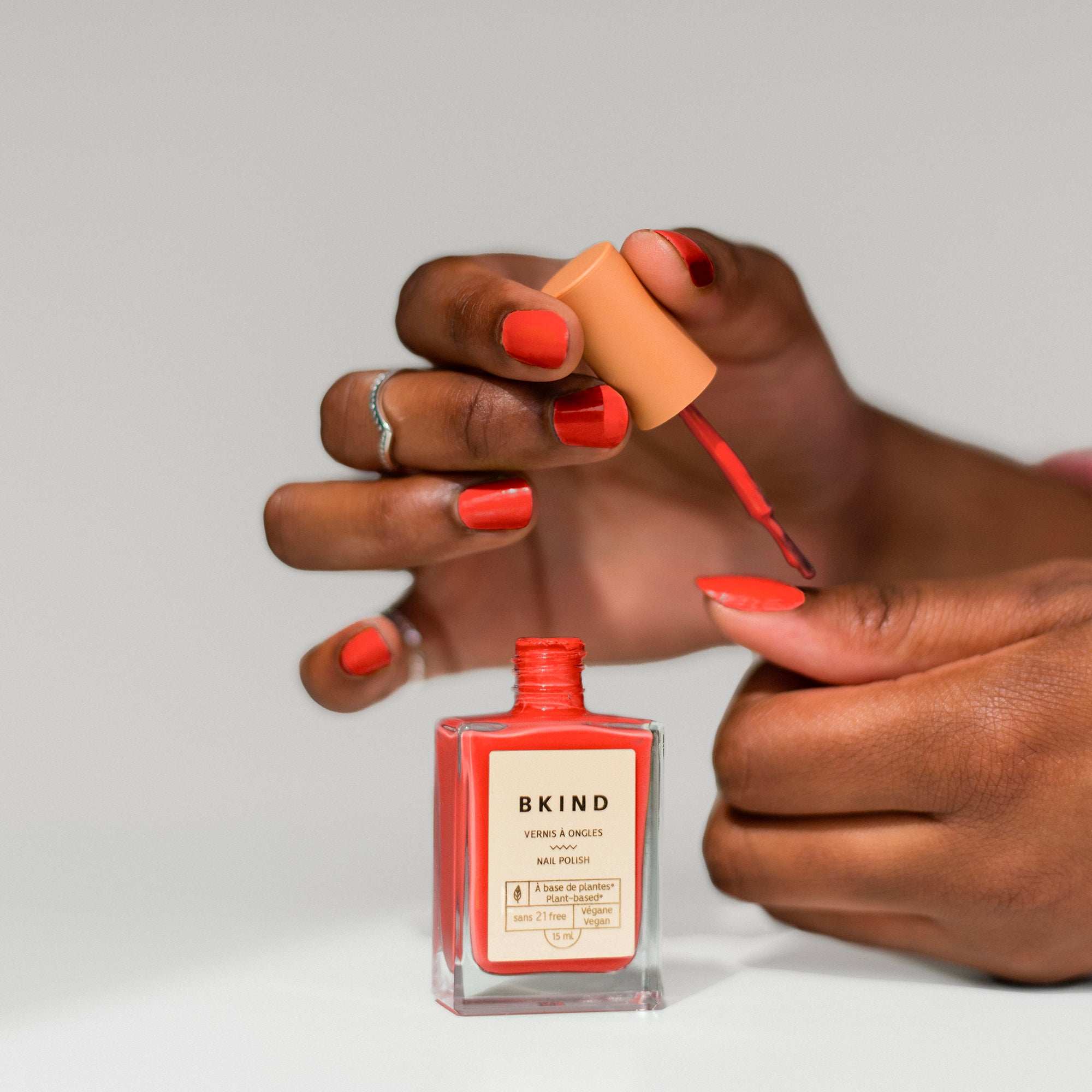 Sunburn nail polish BKIND vegan 21-free plant-based polish