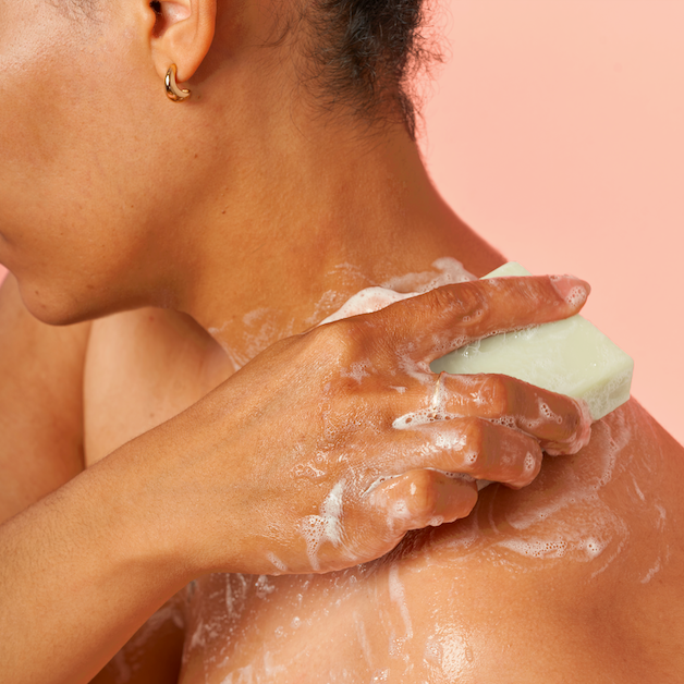 Package-free body soap - Herbal