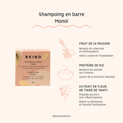 Shampoo bar - dry or thin hair vegan natural sulfate-free BKIND