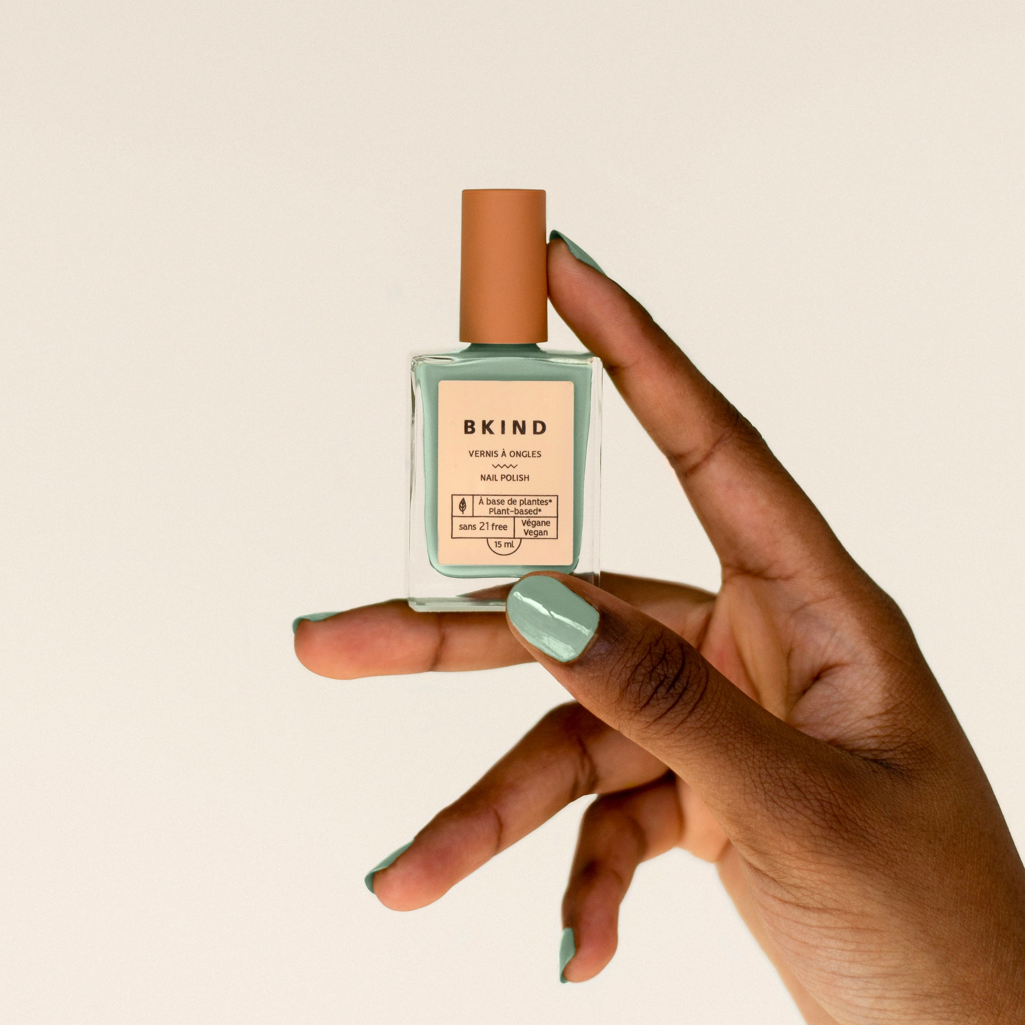 BKIND Pisces hazy turquoise blue vegan 21-free nail polish