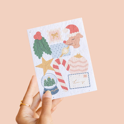 Holiday plantable card - Festive