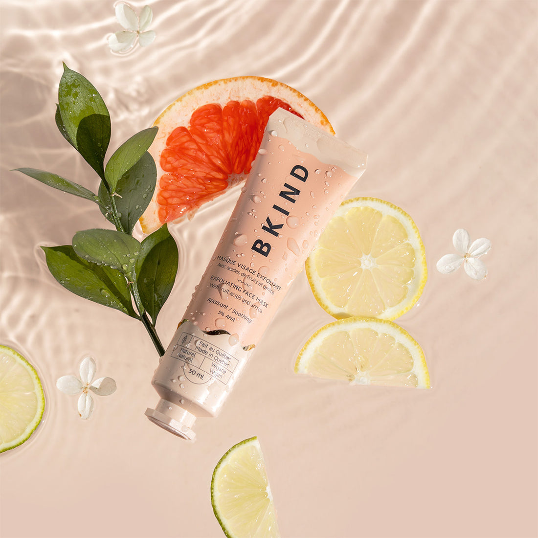 Soothing face peel with AHA sensitive skin BKIND