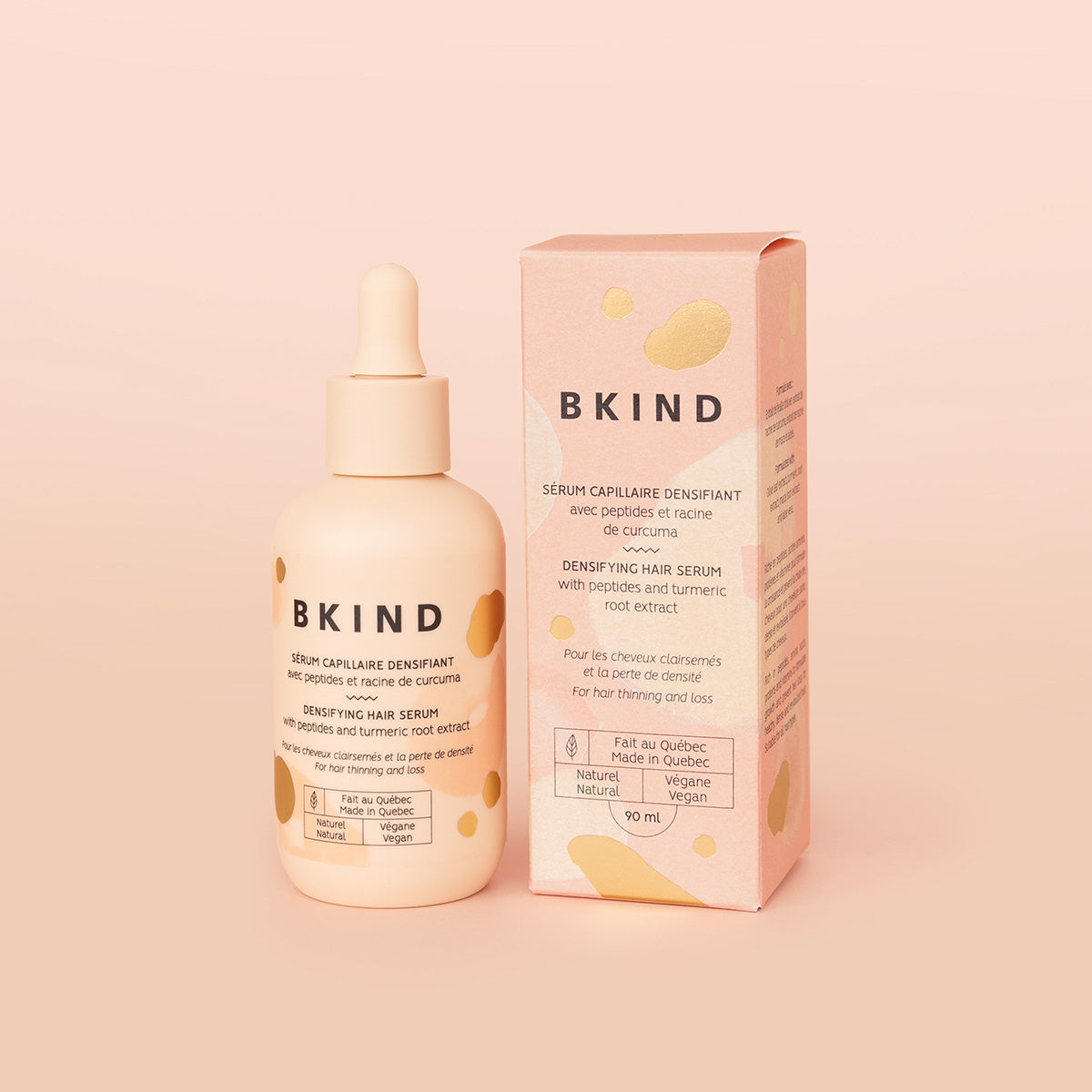 Sérum capillaire densifiant avec peptides et racine de maca
