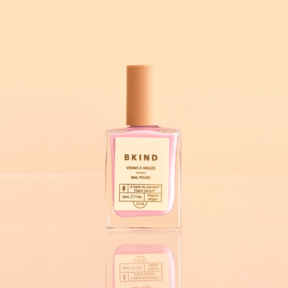 BKIND nail polish vernis vegan 21-free Biche Club rose