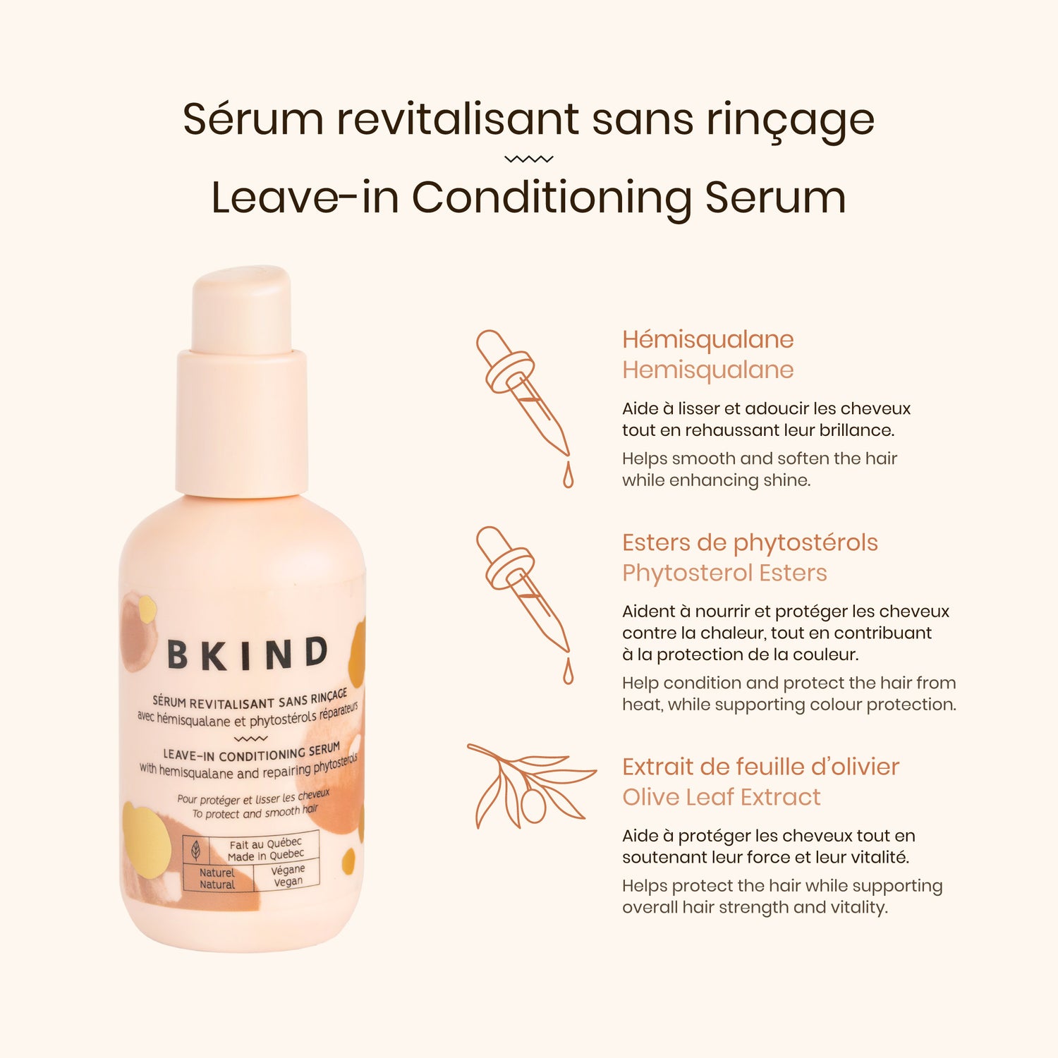 Leave-in Conditioning Hair Serum with hemisqualane