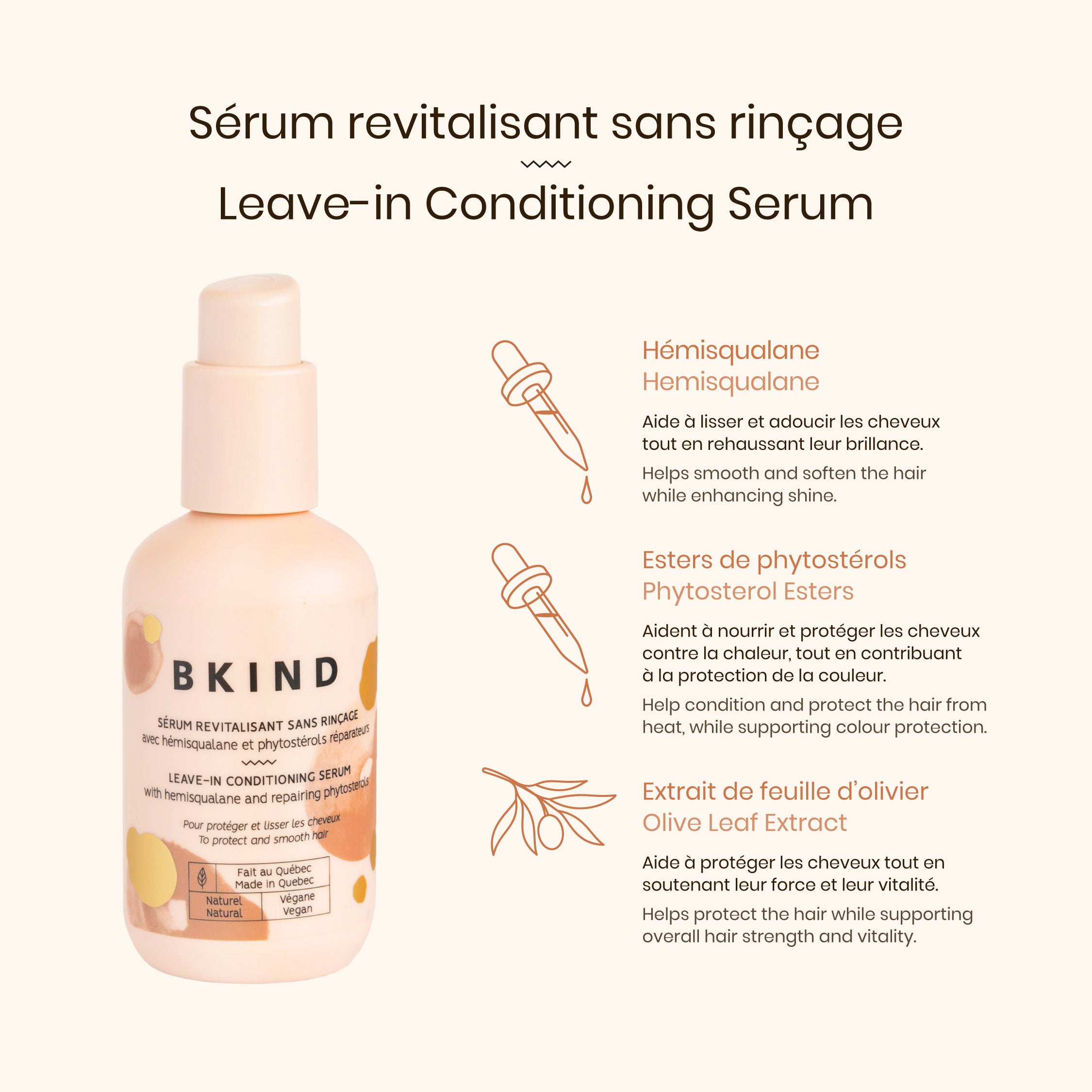 Leave-in Conditioning Hair Serum with hemisqualane