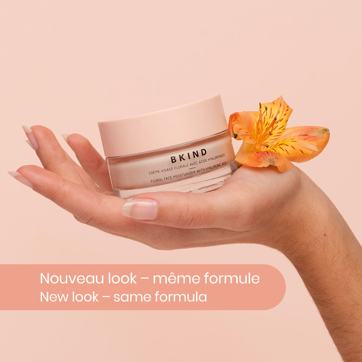 Crème floral nouvel emballage BKIND Floral face moisturizer new packaging