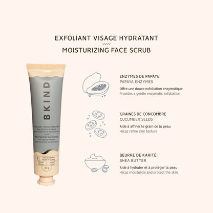 *Imparfait* Exfoliant visage hydratant avec enzymes de papaye et extrait de thé vert