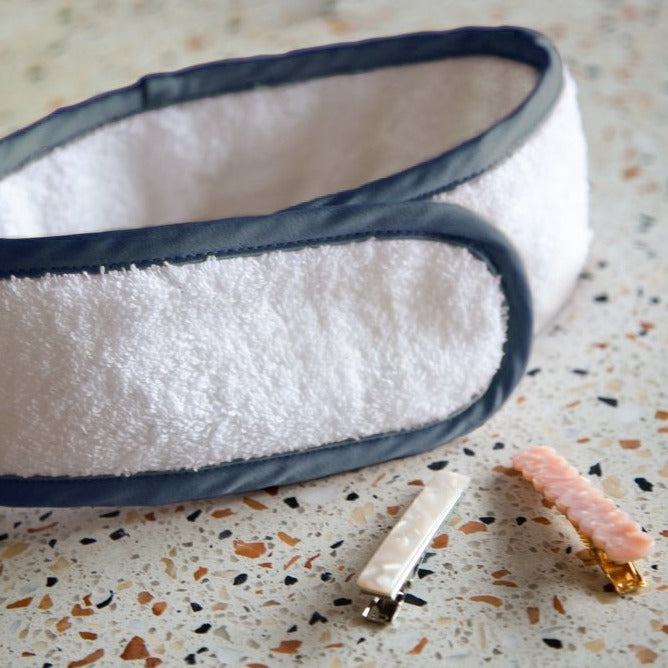 Spa headband with velcro - Blue