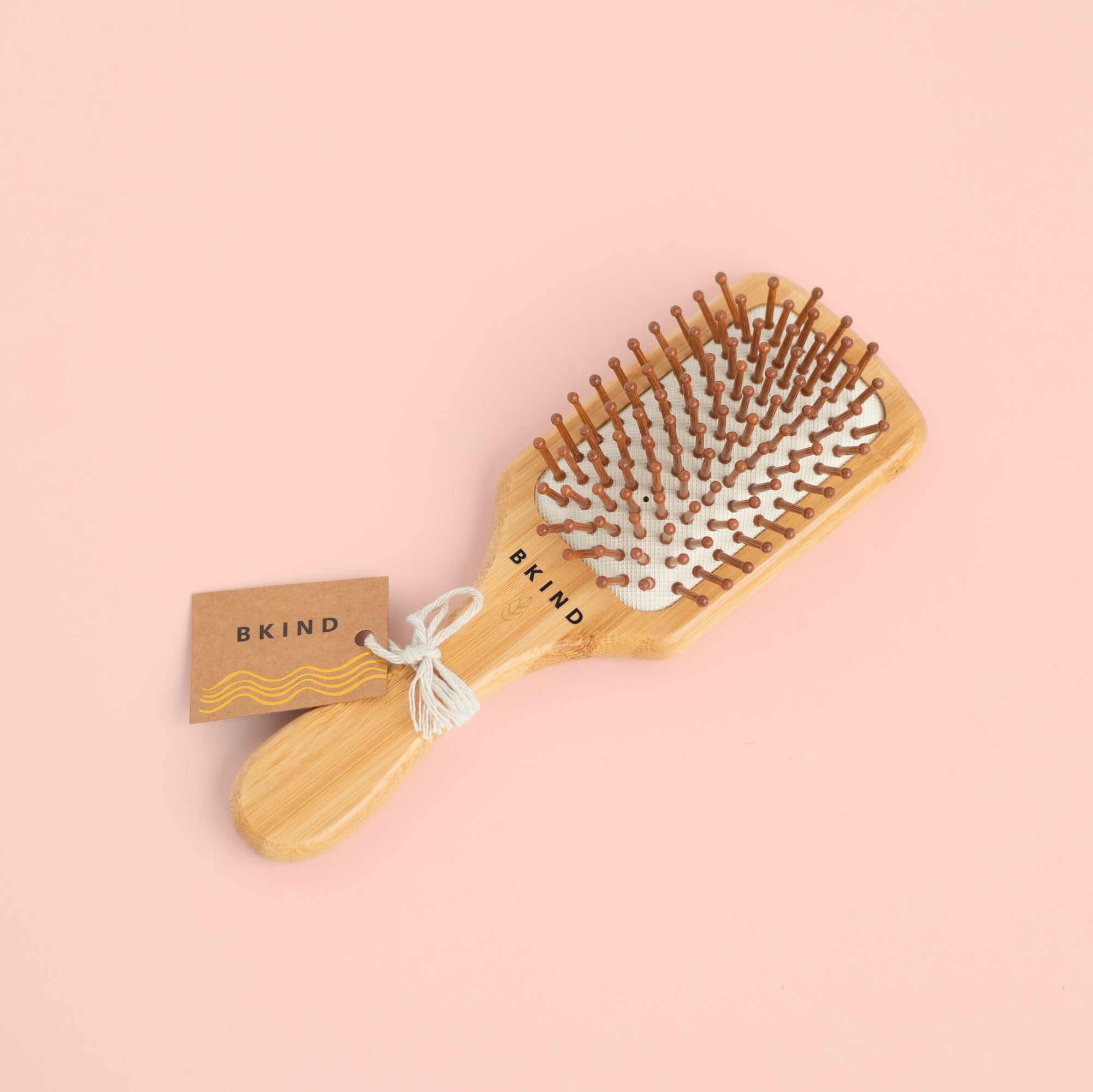 Traveling Hairbrush, small 100% Boar Bristles - Pear Wood