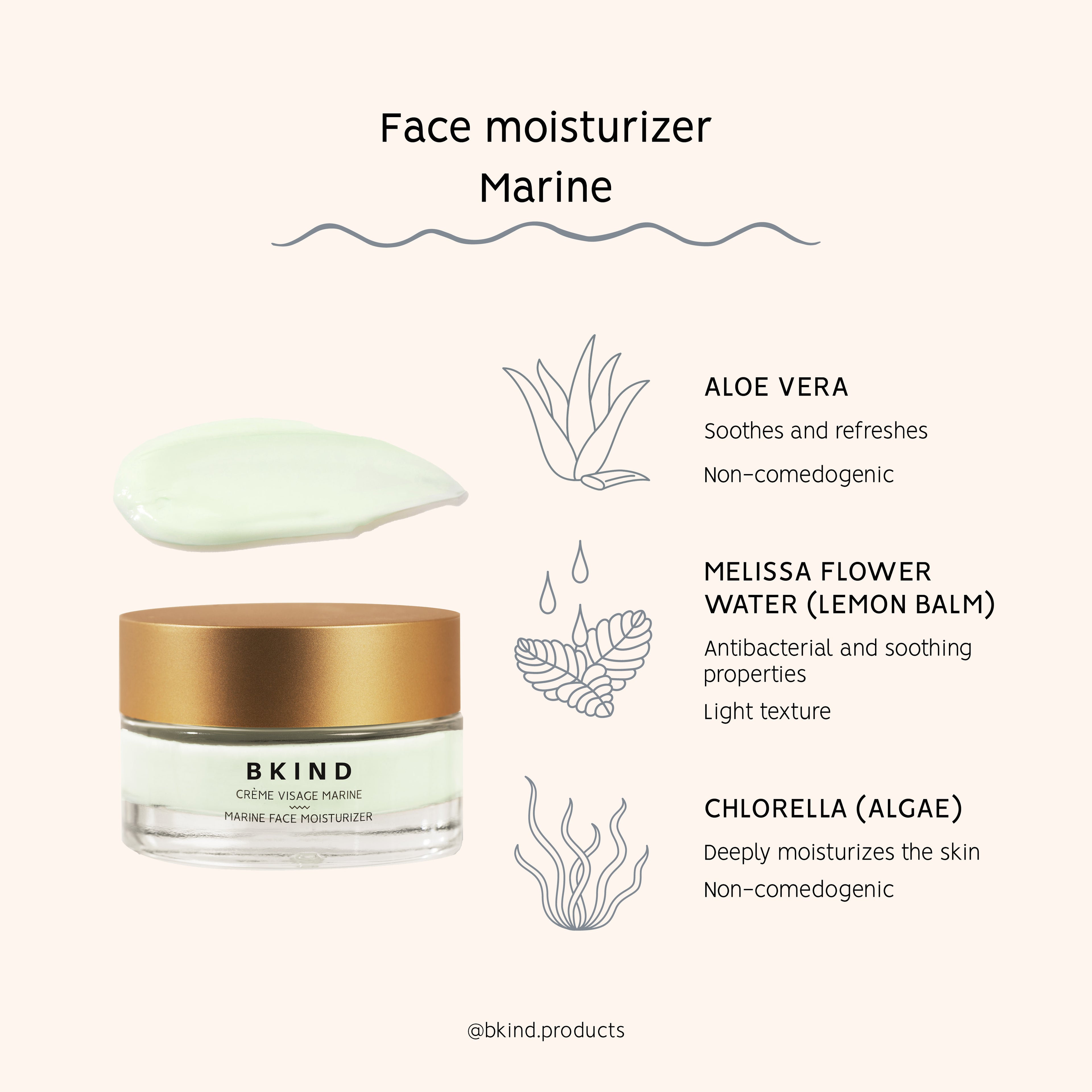 Crème visage aux algues marines