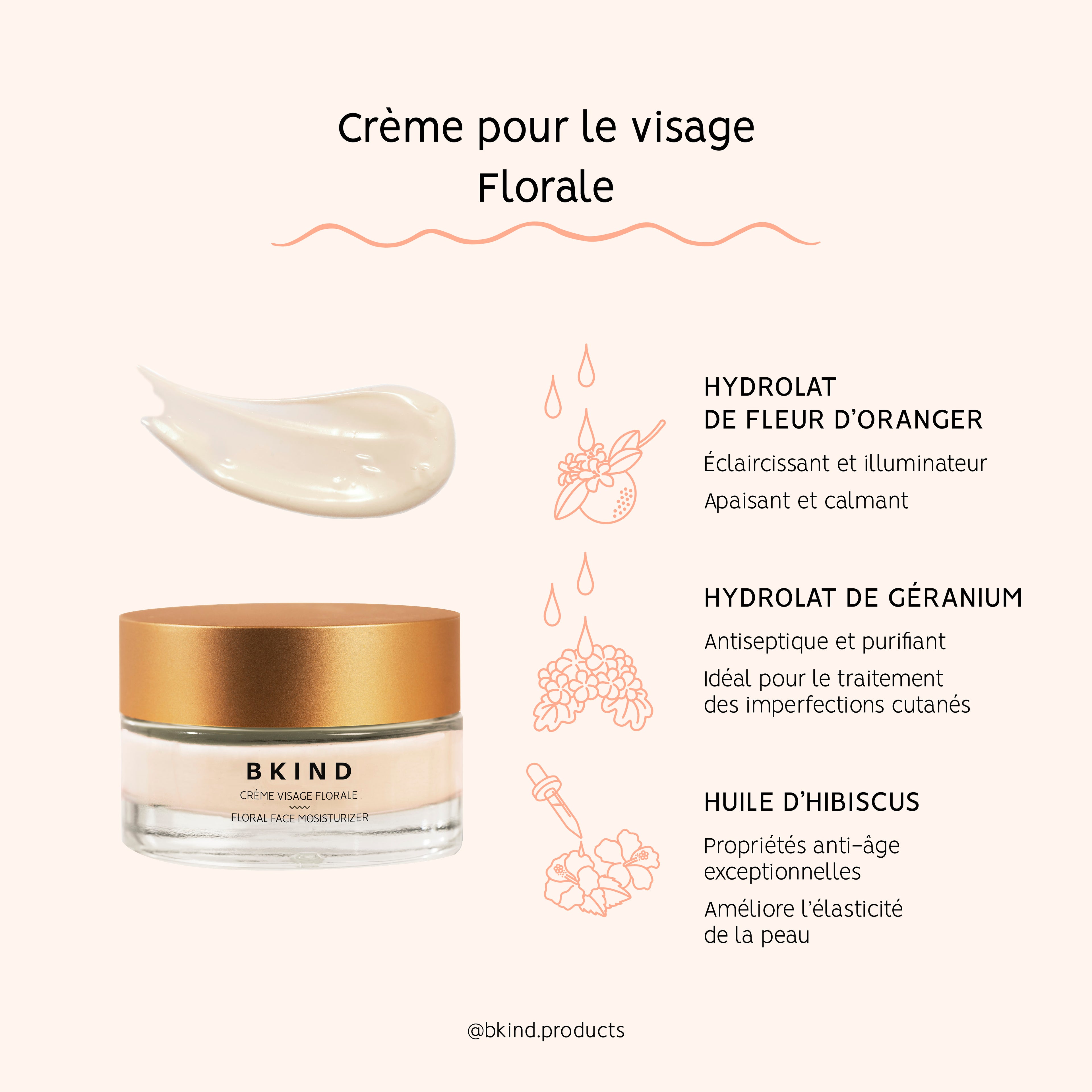 Floral face moisturizer