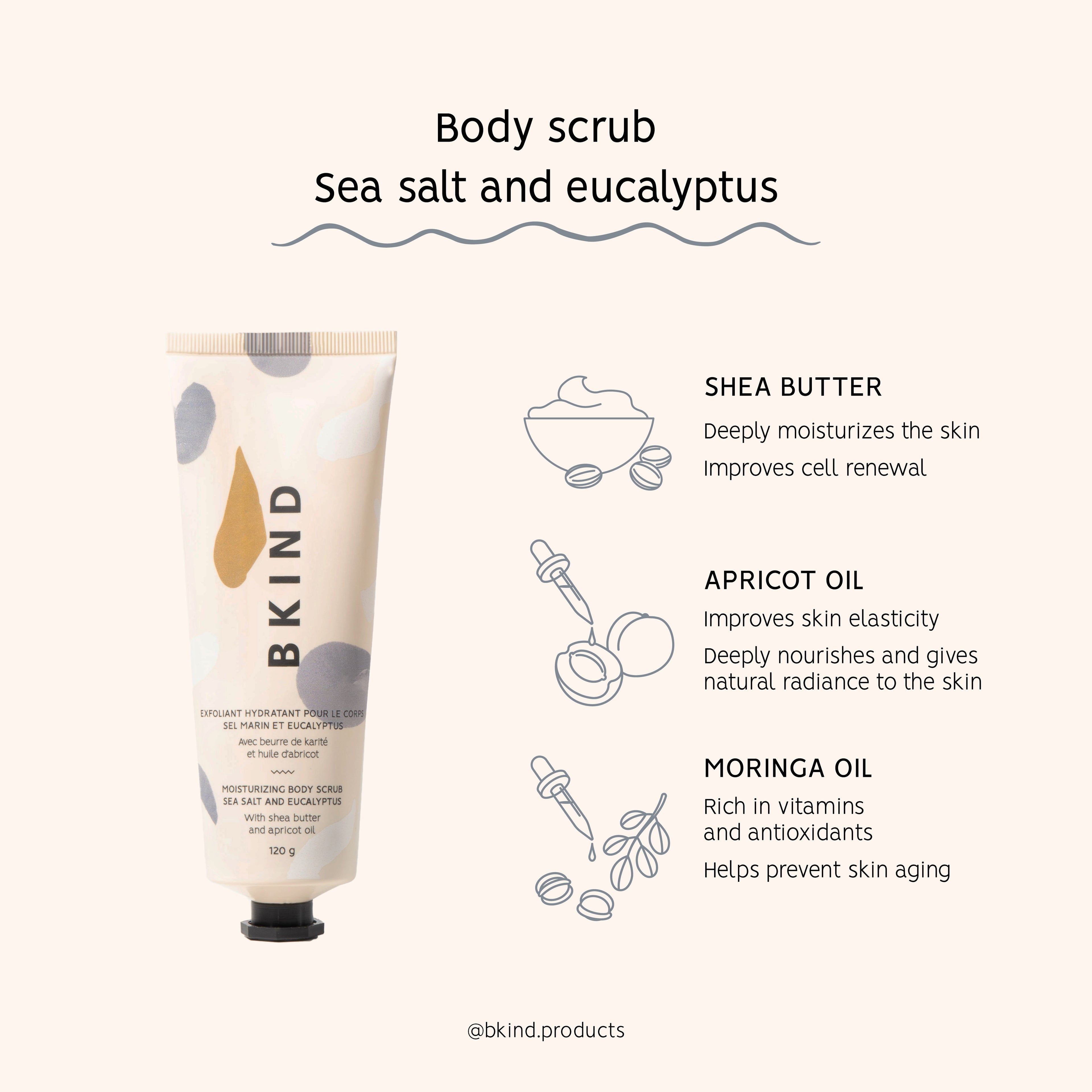 Sea salt and eucalyptus moisturizing scrub