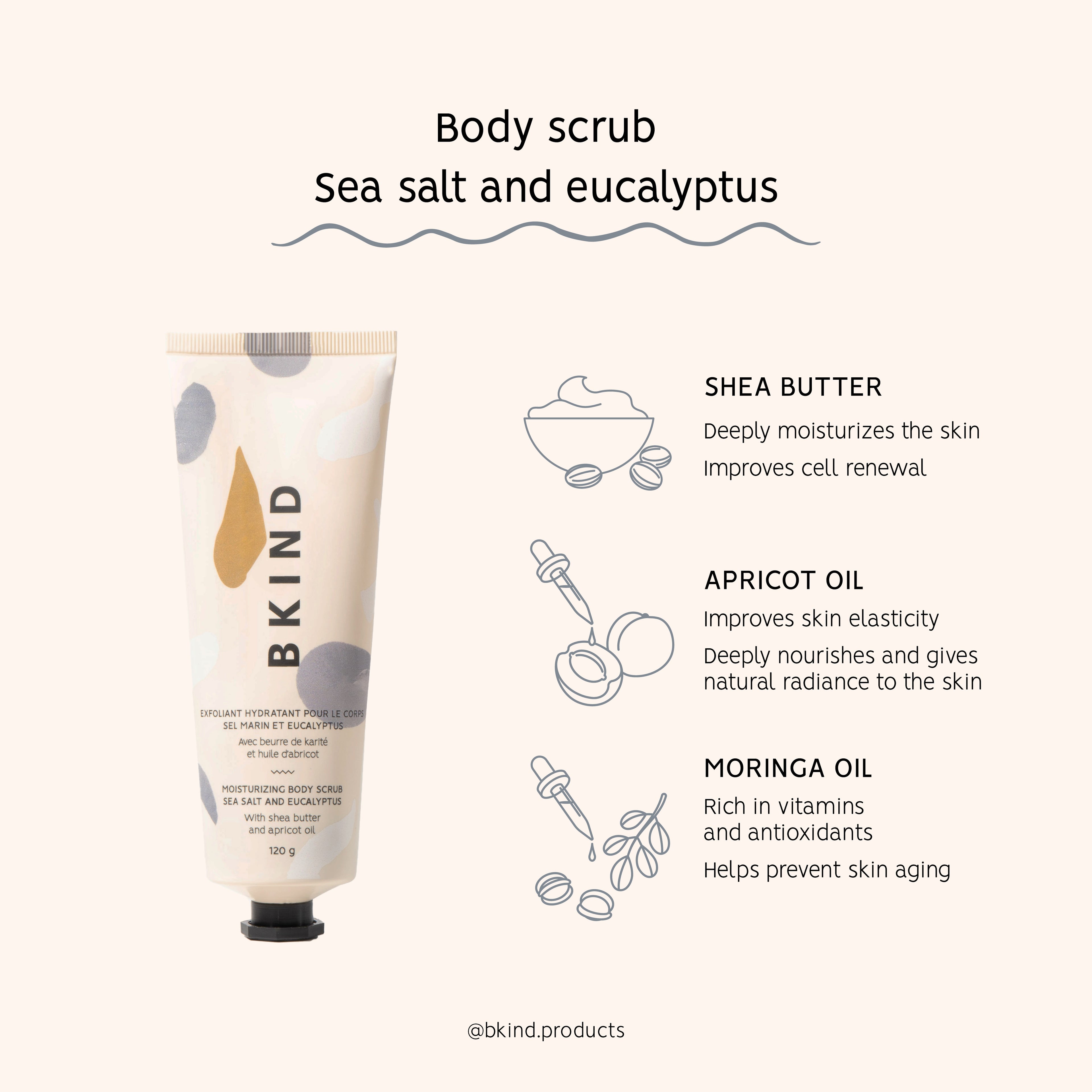 Exfoliant hydratant sel marin et eucalyptus