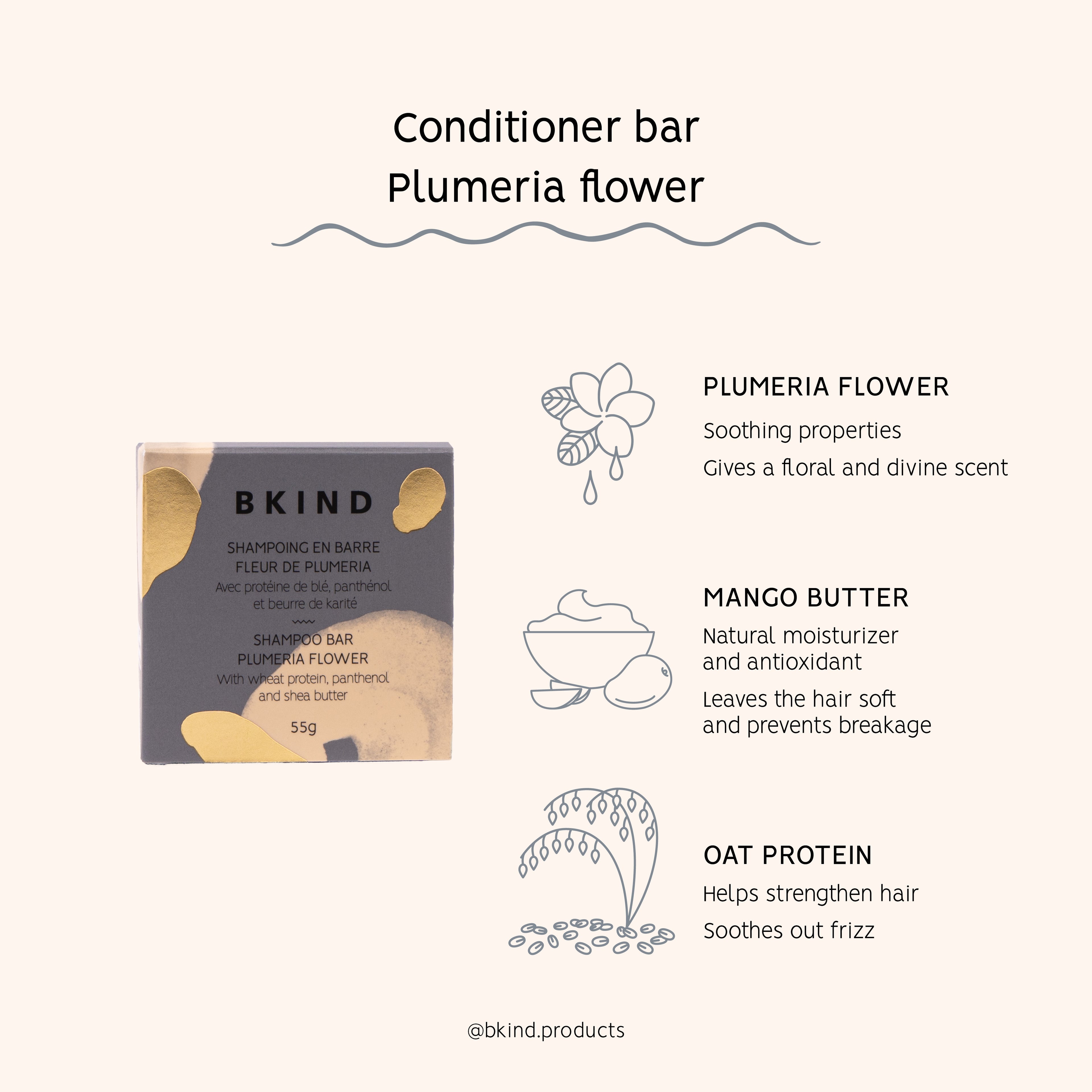 BKIND_conditioner_bar_plumeria_coily_curly_hair