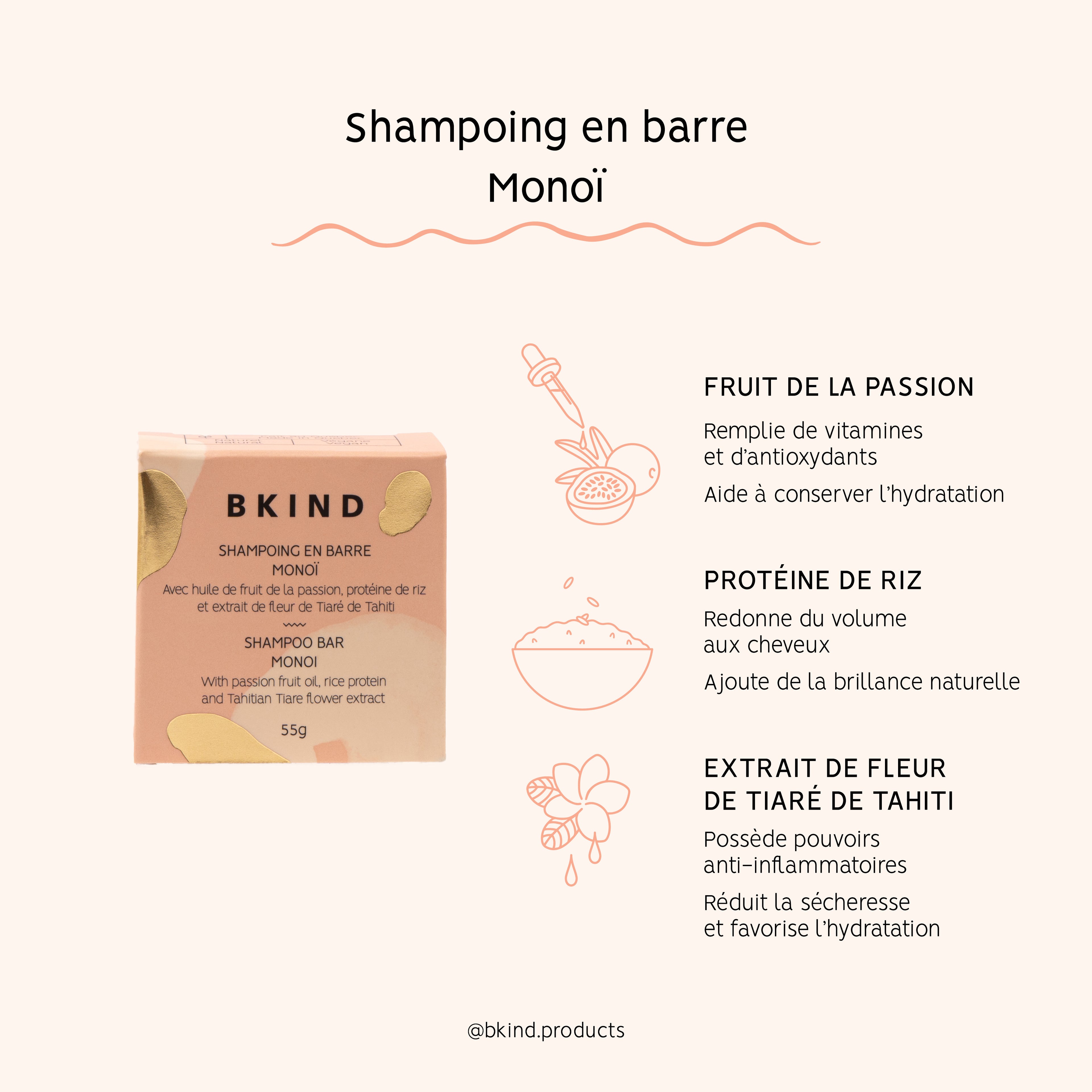 Shampoo bar - dry or thin hair vegan natural sulfate-free BKIND