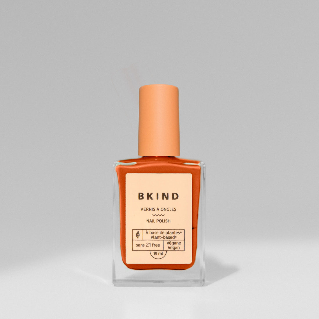 Pumpkin Spice BKIND nail polish vegan 21-free plant-based long-lasting ethical