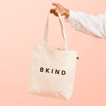 Natural Cotton Tote Bag - BKIND Logo