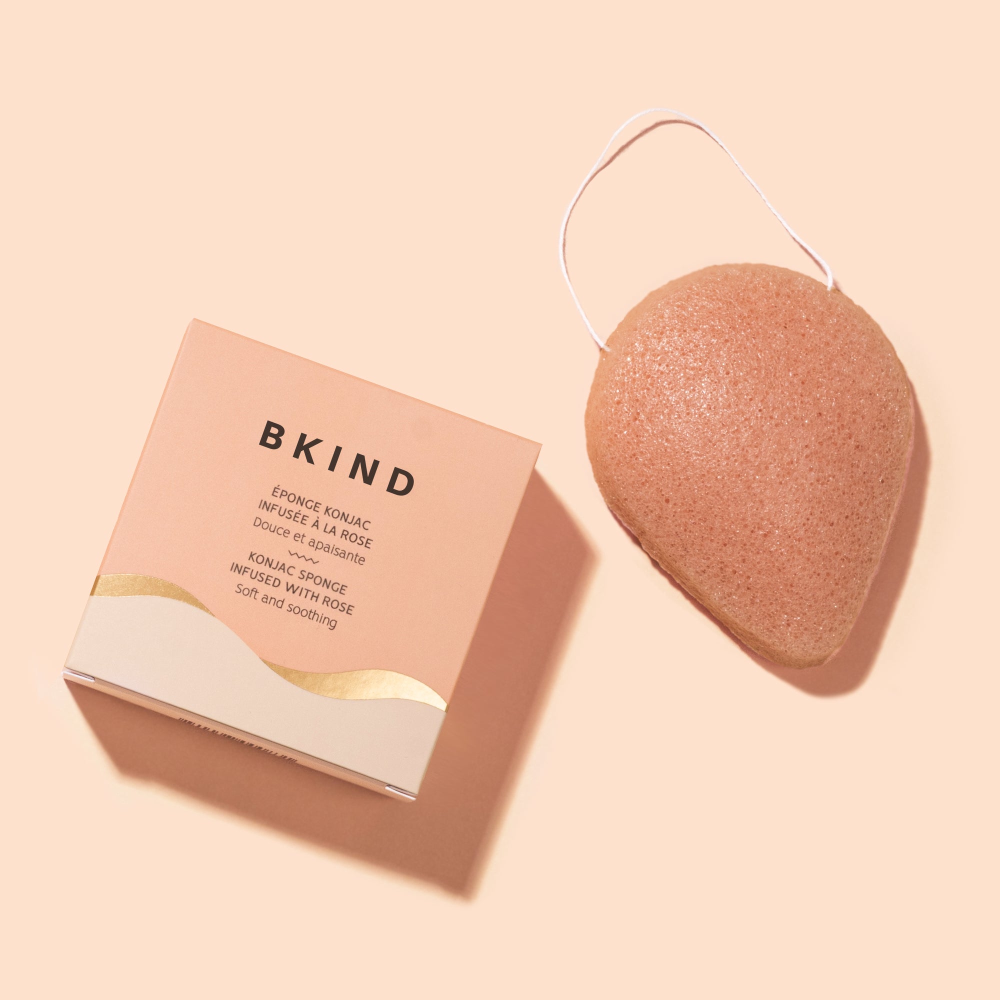 Soothing Konjac Sponge Rose Flower BKIND